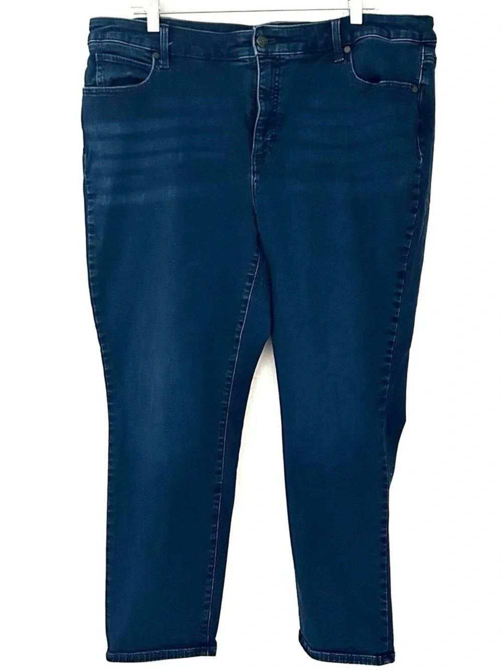 Dark Blue Women's High Waist Straight Leg Jeans